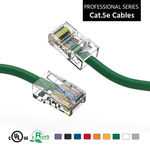 CAT5E UTP Ethernet Network Non Booted Cable- 8ft- Green, Bestlink Netware, Mfr#: 100419GN